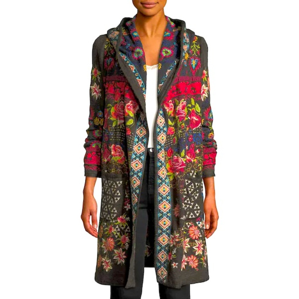 Johnny Was Multicolor Embroidered Jacket - Picture 2 of 14
